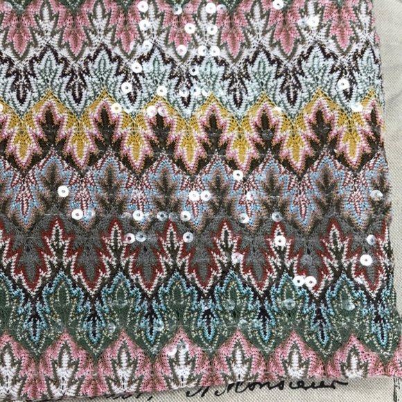 HUGO BOSS Multi-Color Chevron Sequin Mini Skirt - Picture 6 of 11